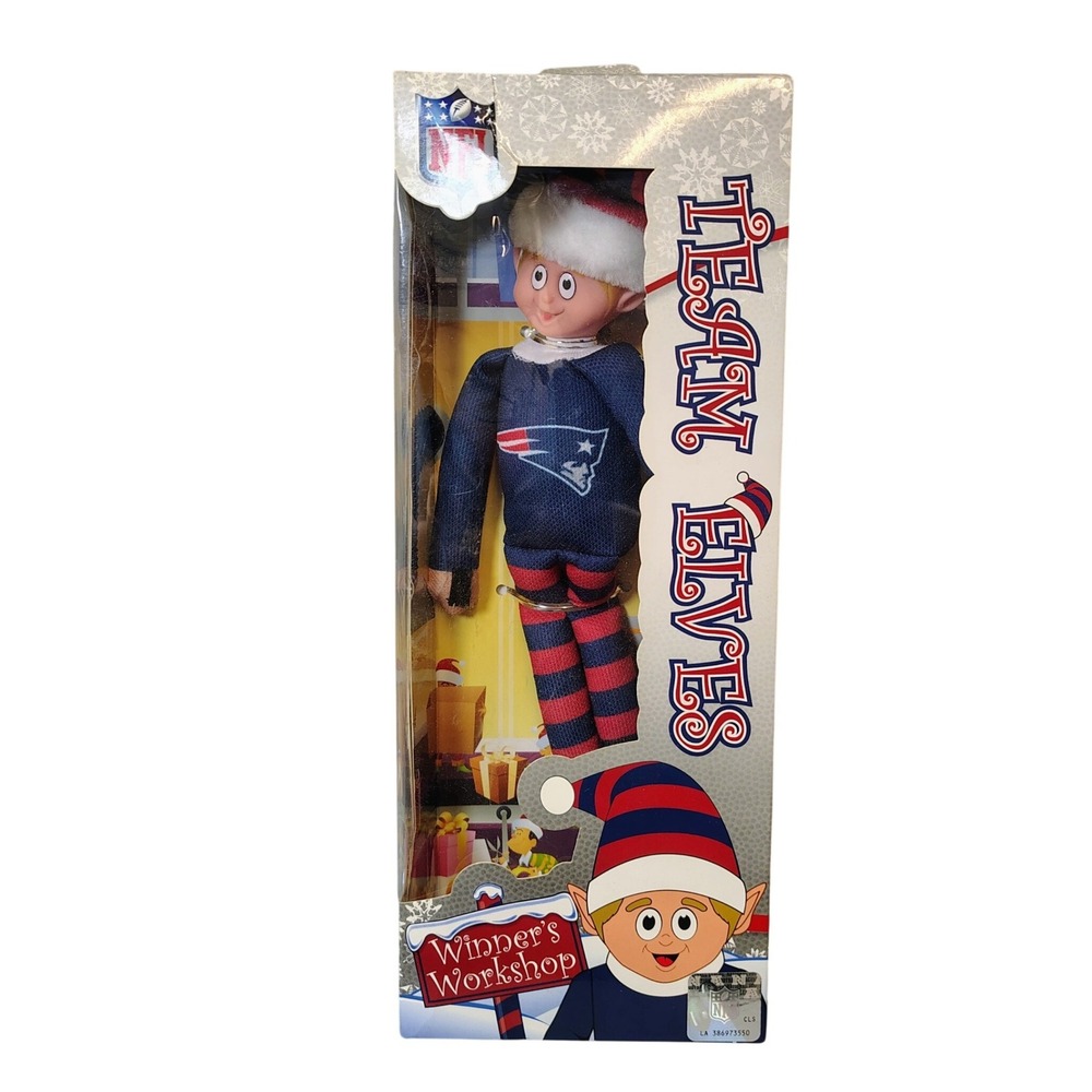 New England Patriots‎ NFL Team Elf Winner's Workshop Forever Collectibles NIB